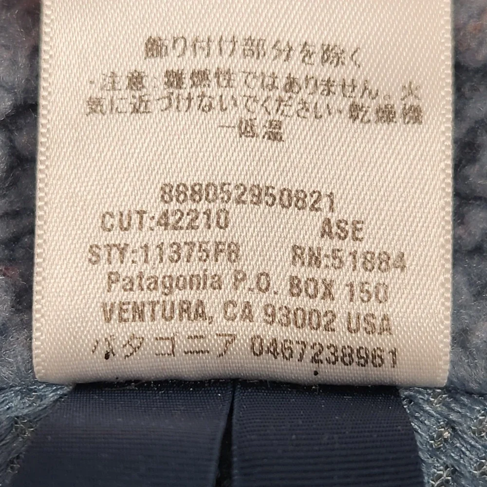 Vintage Patagonia Jacket Kids XXS (3-4) Blue Retro X Deep Pile Full Zip Outdoors